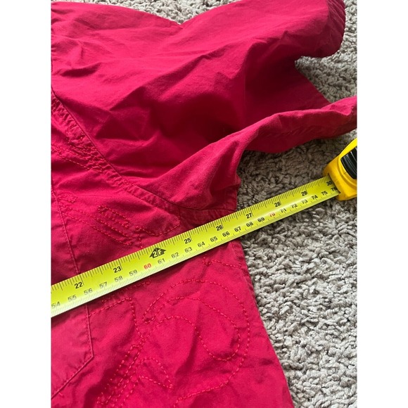 Makaveli Branded Embroidered Red Button Up Tupac Shirt Short Sleeve Cotton XL‎ - Picture 5 of 8